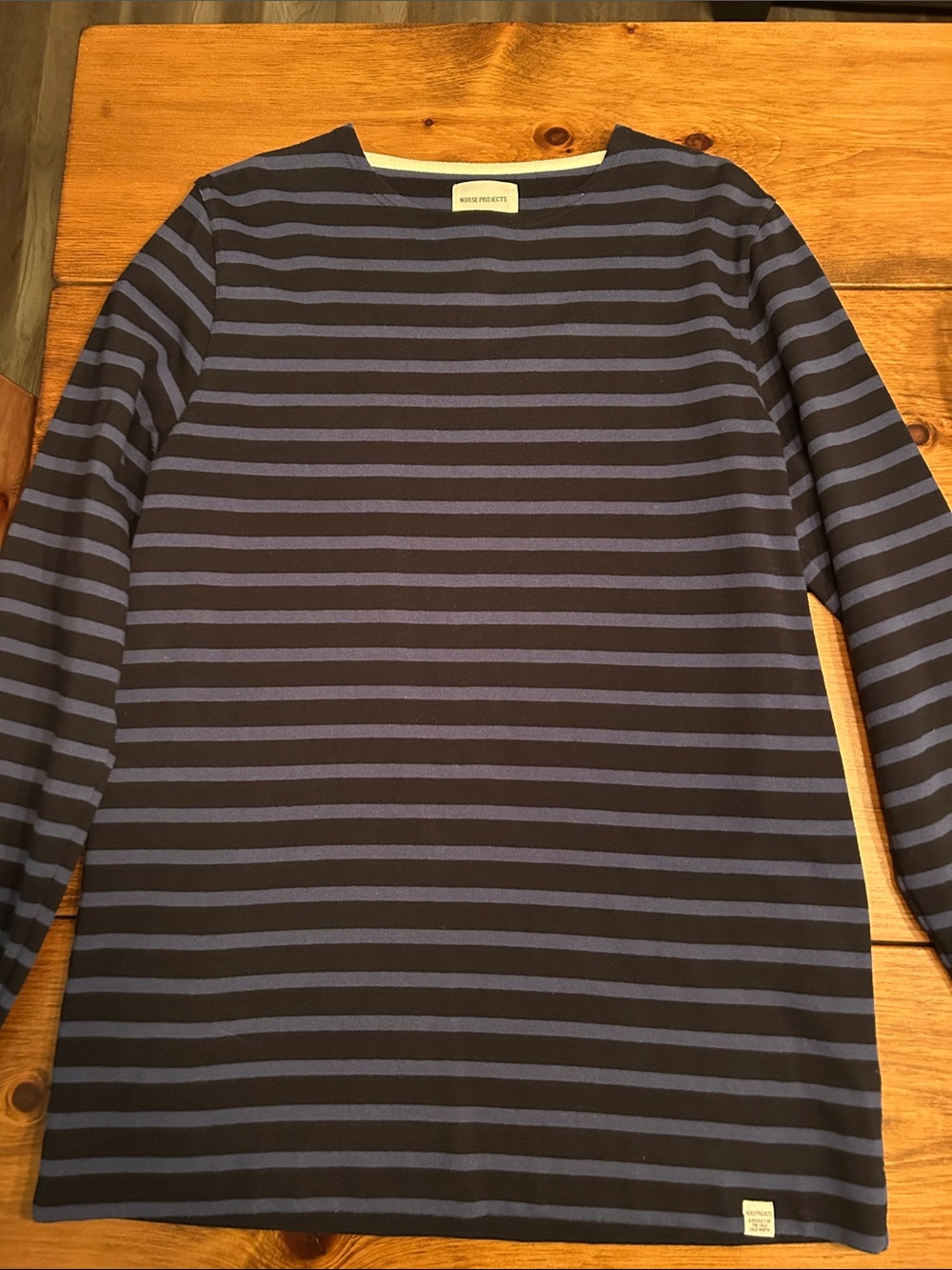 Norse Projects Navy & Black Striped Long Sleeve Shirt